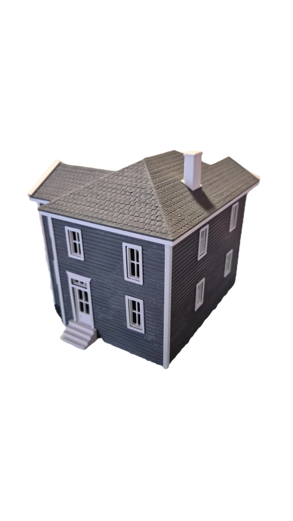 H0 scale Neo-Victorian modern house - Free 3D Print Model - MakerWorld