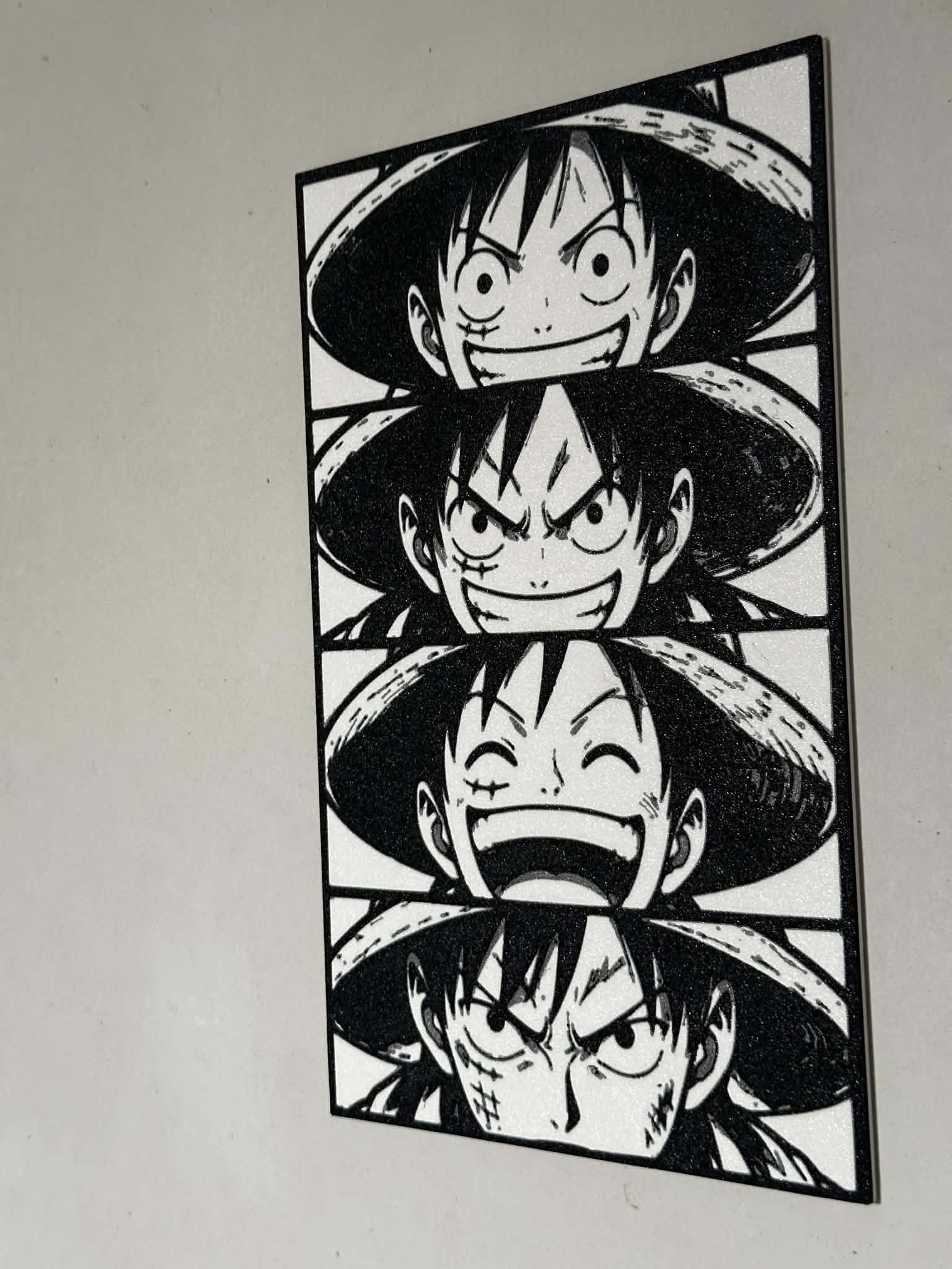 Art mural imprimé en 3D de Luffy One Piece - Modèle d'Impression 3D ...