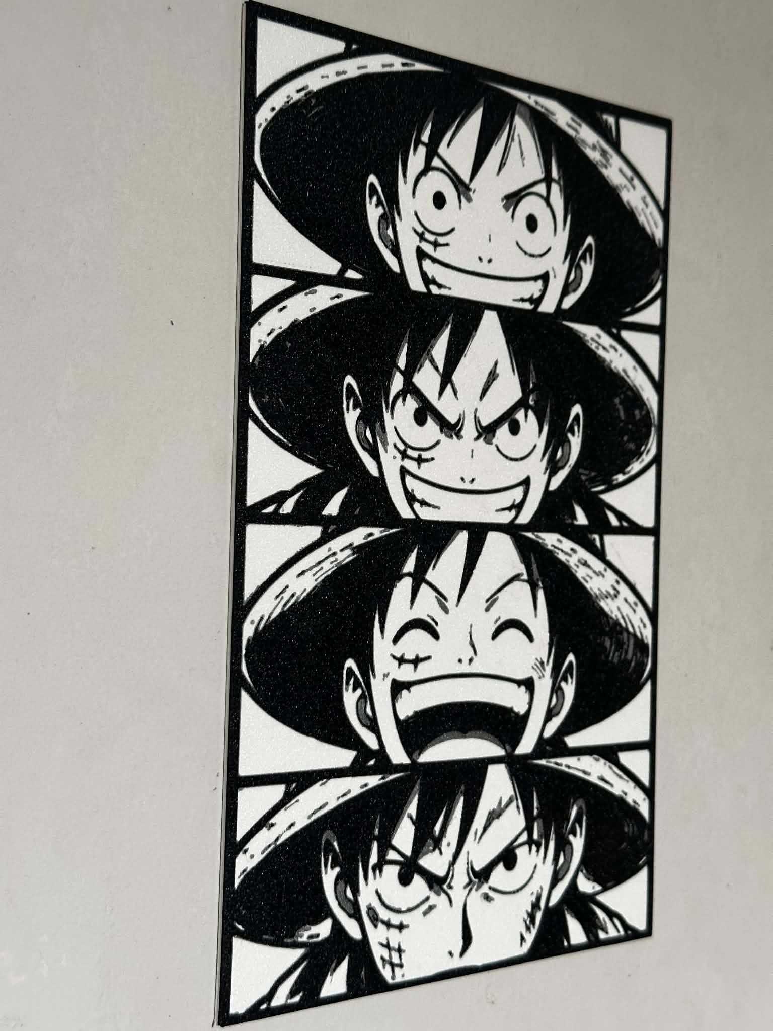 Art mural imprimé en 3D de Luffy One Piece - Modèle d'Impression 3D ...