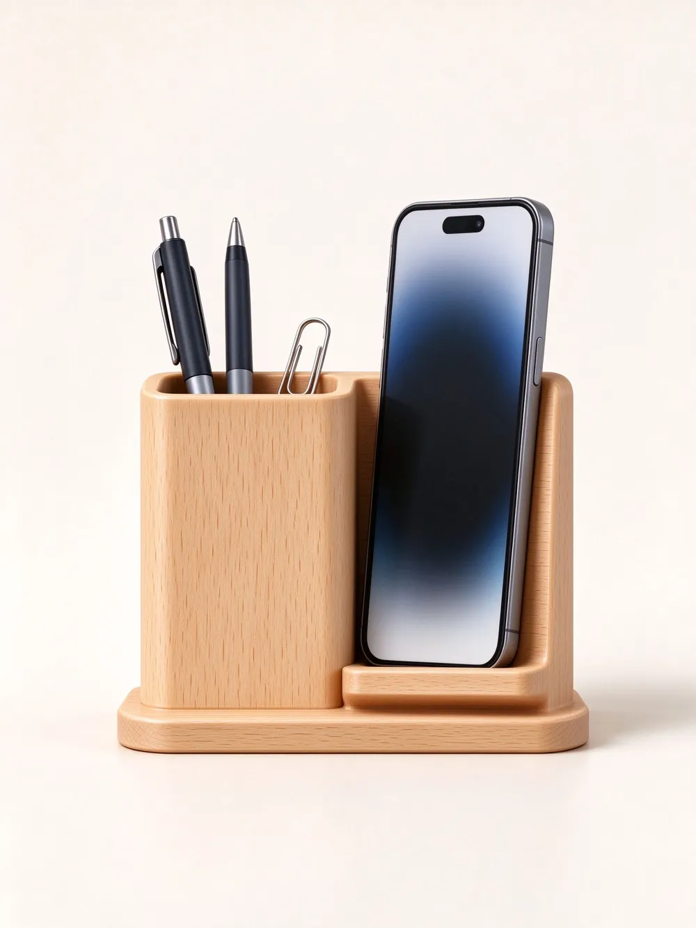 Model Space Autocad File Desktop Pen Holder Phone Stand - Free 3D Print Model - MakerWorld