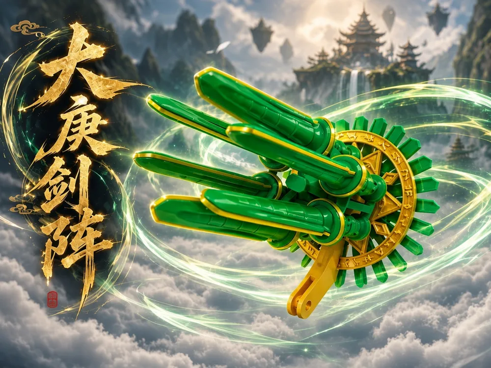 Espada de Nube de Abeja de Bambú Verde ~ Formación de Espadas de Da ...