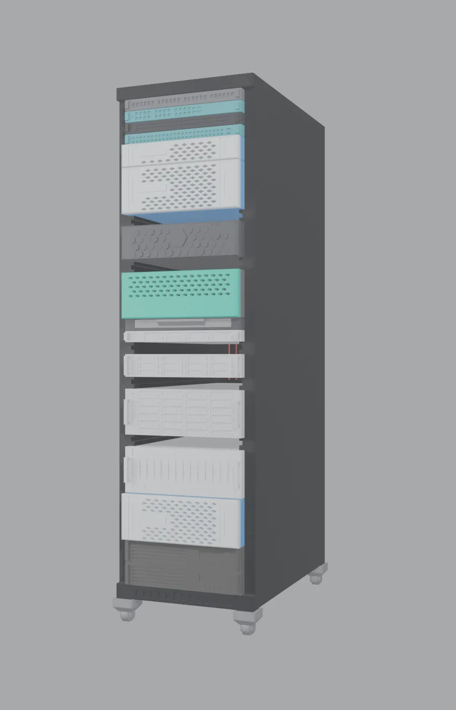 1:8 Scale 42U Server Rack - Free 3D Print Model - MakerWorld