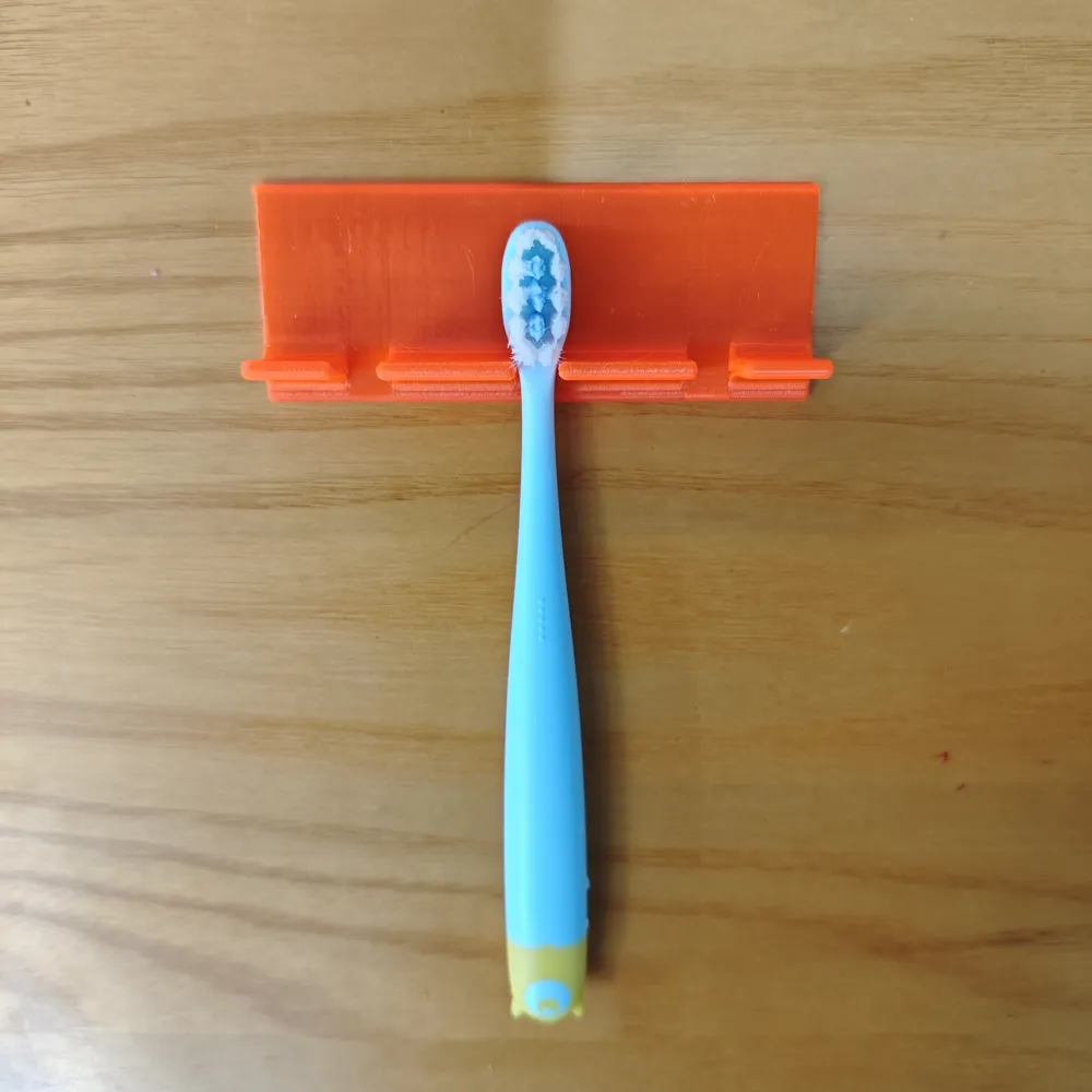 Hot Toothbrush Toothpaste Add 3-position wall-mounted toothbrush holder - Free 3D Print Model ...