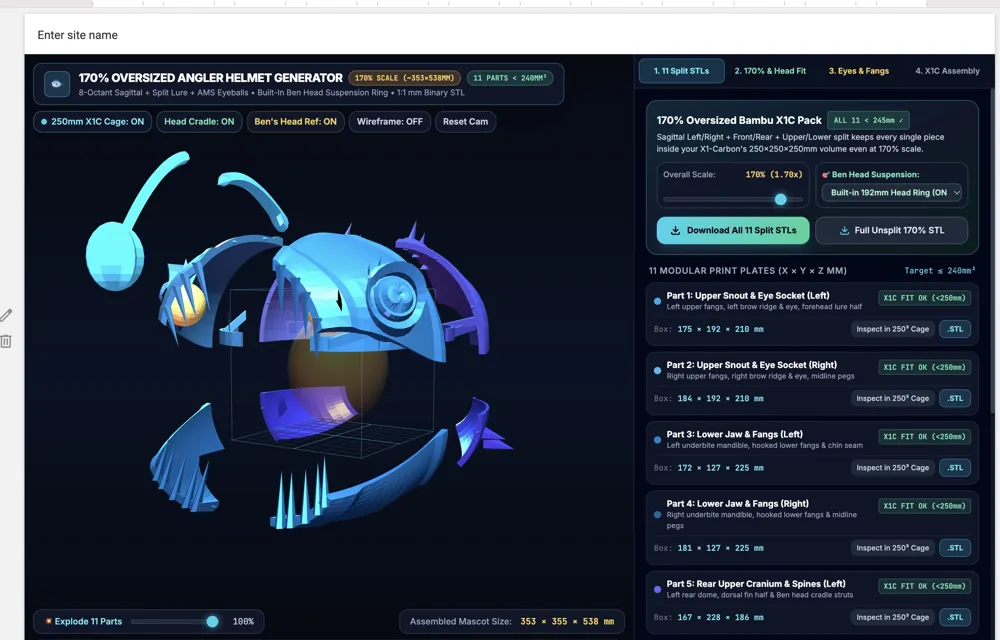Free Fish Solidworks Model Angler Fish Mask - Free 3D Print Model - MakerWorld