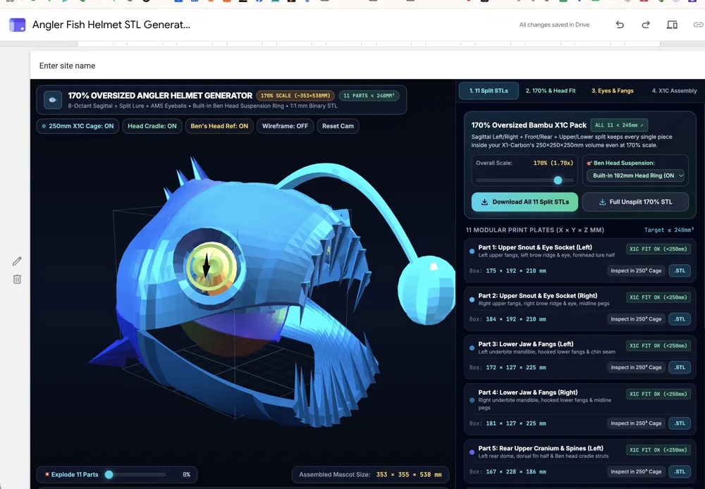 Free Fish Solidworks Model Angler Fish Mask - Free 3D Print Model - MakerWorld