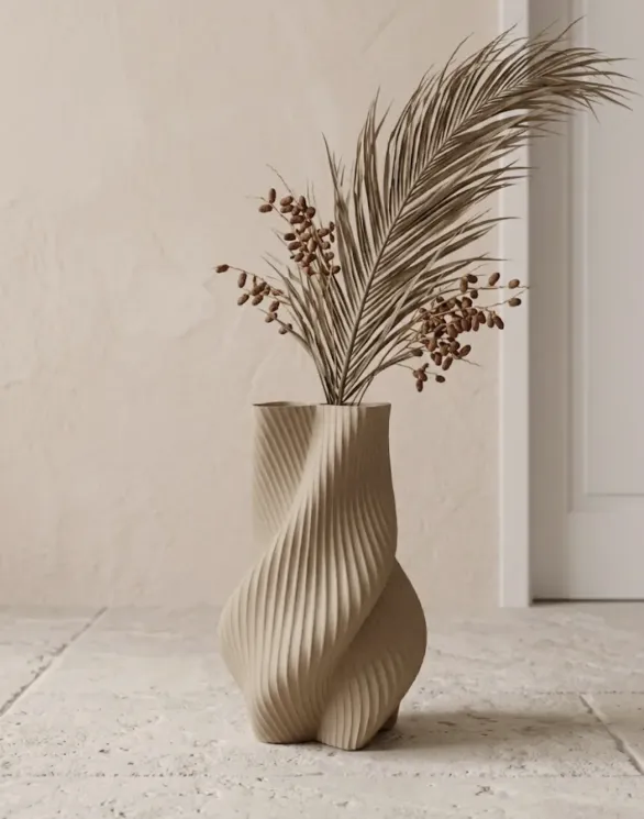 Japandi Vase Yorisou - Spiral Vase - Free 3D Print Model - MakerWorld