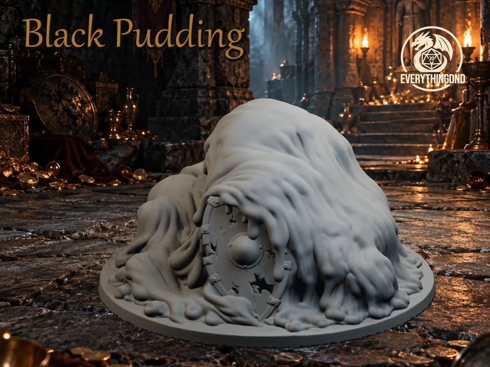 Black Pudding | Large Ooze Miniature on 50 mm Base - Free 3D Print ...
