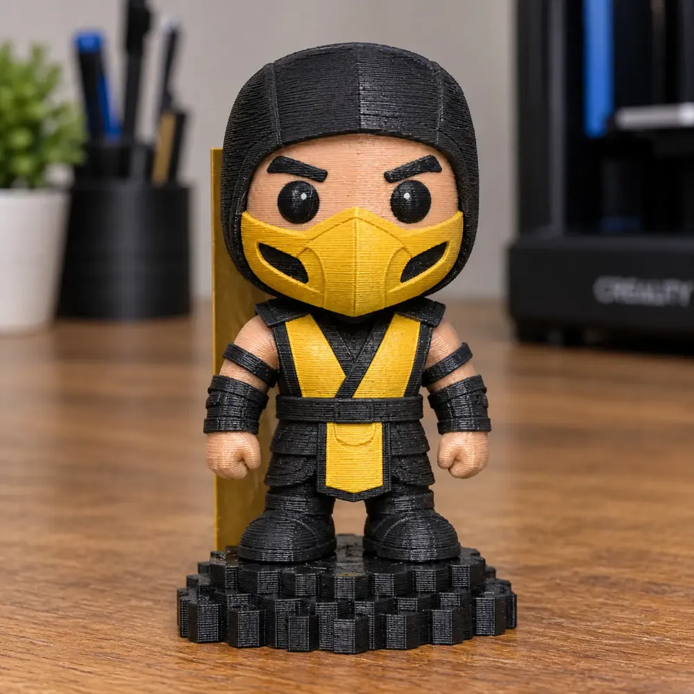 Stil Chibi Chibi Scorpion – Von Mortal Kombat inspirierter Ninja – Kostenloses 3D ...