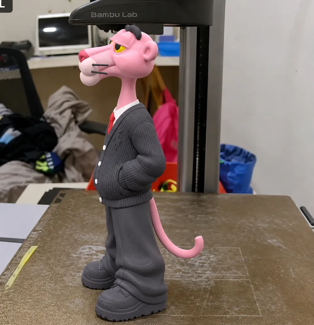 Model Space Autocad File Pink Panther Cardigan | Pink Panther - Free 3D Print Model - MakerWorld
