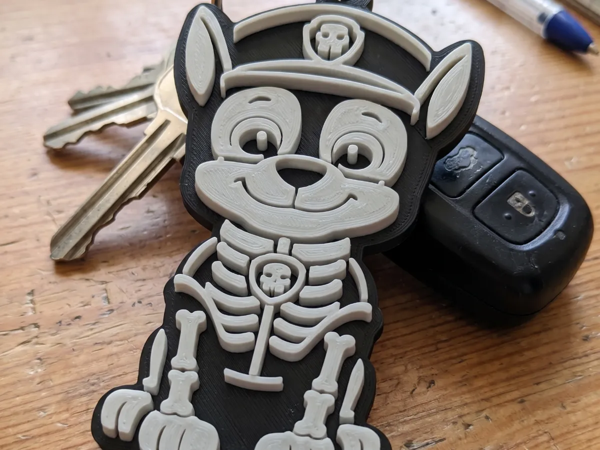 Little Skeleton Models Skeleton Chase Halloween Keychain | Paw Patrol - Free 3D Print Model ...