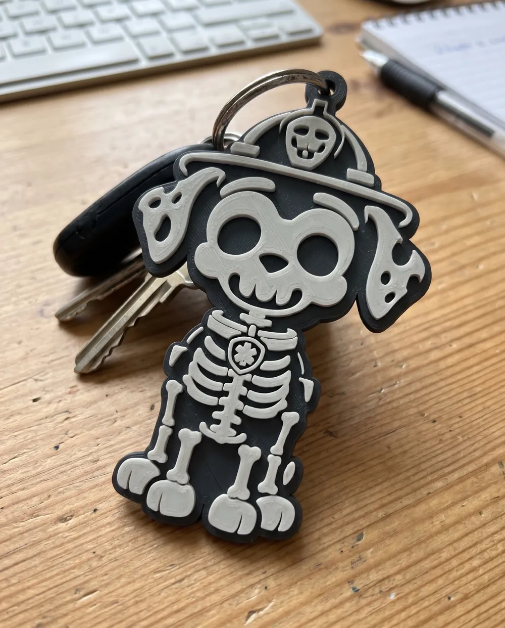 Little Skeleton Models Skeleton Marshall Halloween Keychain | Paw Patrol - Free 3D Print Model ...