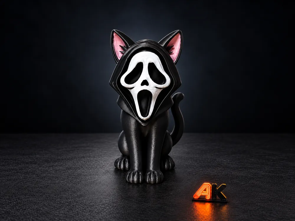 Screaming Hand Coloring Ghostface Cat - Free 3D Print Model - MakerWorld