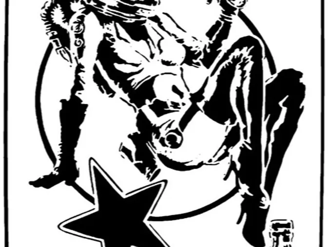 Fallout Nuke Cola Girl stencil - Free 3D Print Model - MakerWorld