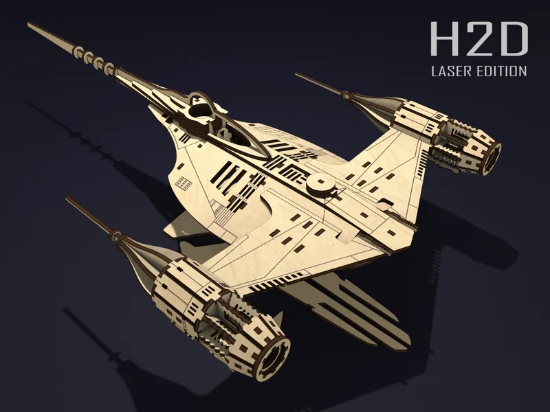 Mandalorian N-1 Starfighter | Laser Cut Model