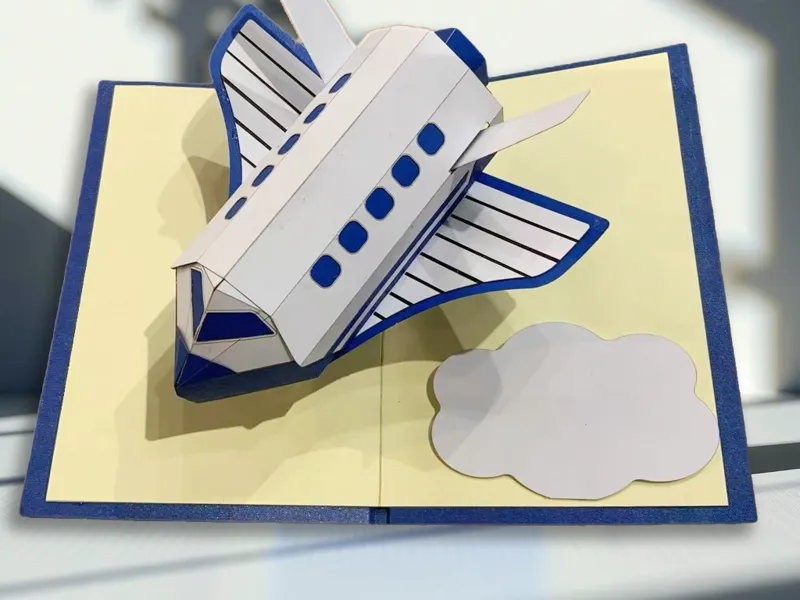 太空飞船立体贺卡