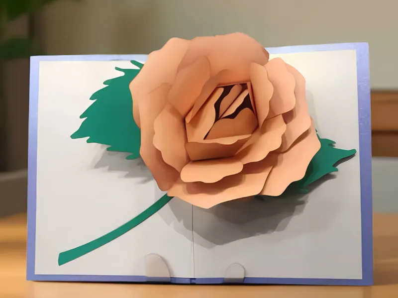 玫瑰花立体贺卡