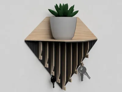 Diamond Key Holder Entryway Organizer 