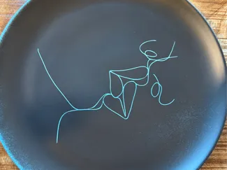 Kissing Line art - Ikea 365 plate engraving 