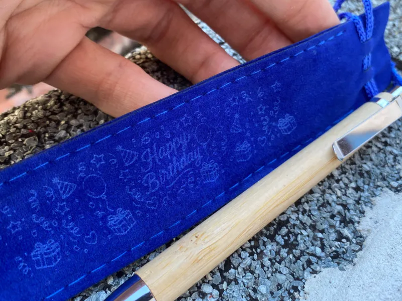 Happy Birthday Pen Velvet Case