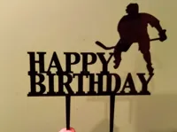 Hockey cake topper
