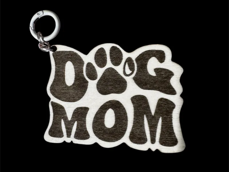 Dog mom keychain
