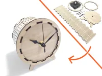 Single plate, black clock