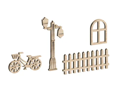 Decorative Miniature Street Set