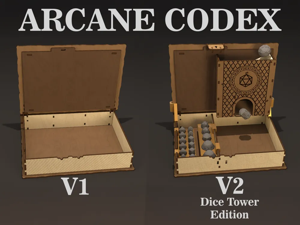 Arcane Codex – Spellbook Box for Magic Relics by 21CNCStudio