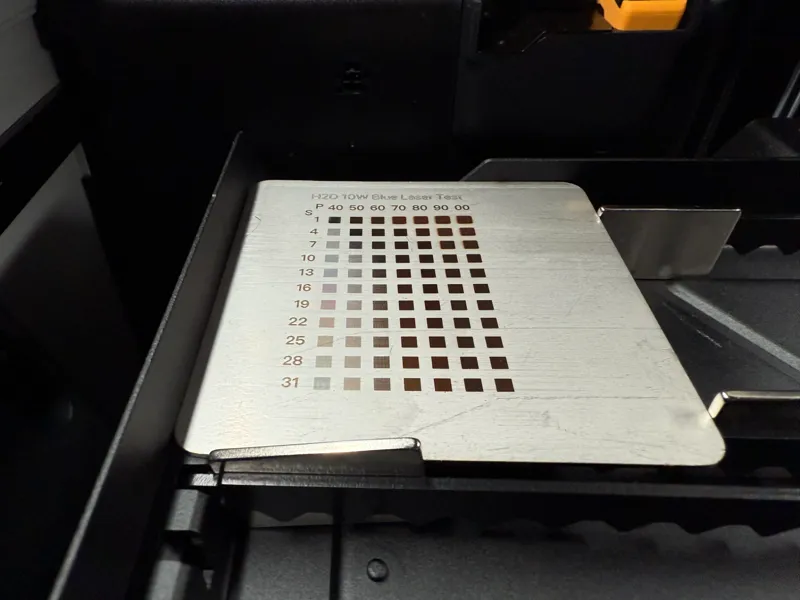 H2D 10W Blue Laser Engraving Test – For Stainless