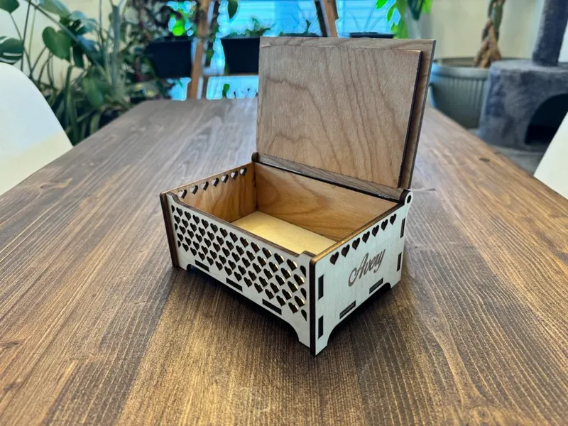 Romantic Heart Laser-Cut Gift Box