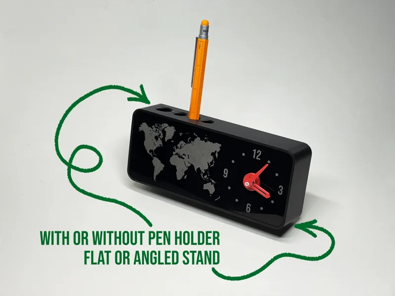 World Map Clock - face