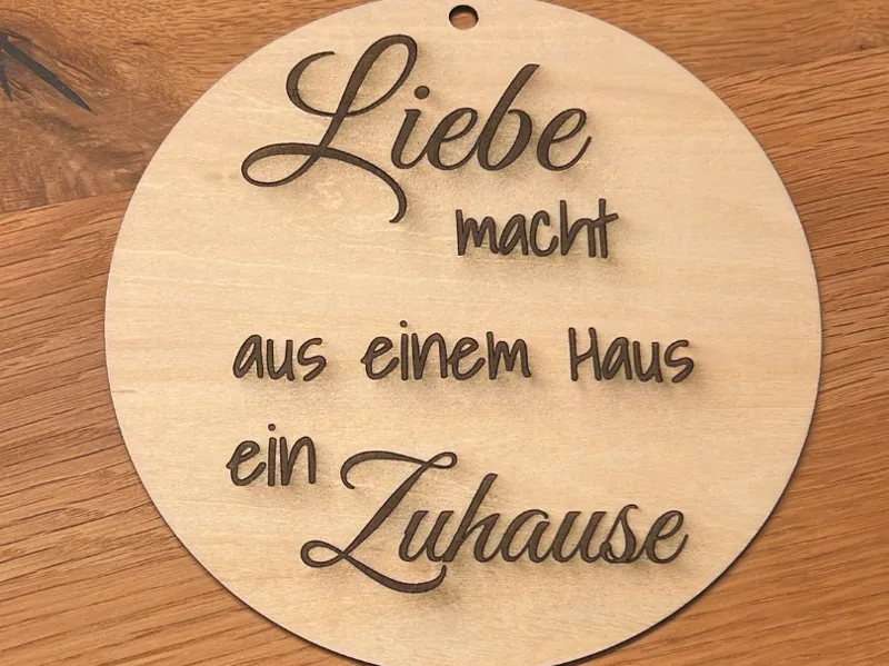 Türschild mit Spruch