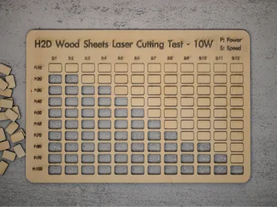 H2D 10W Blue Laser Cutting Test – For Wood sheet