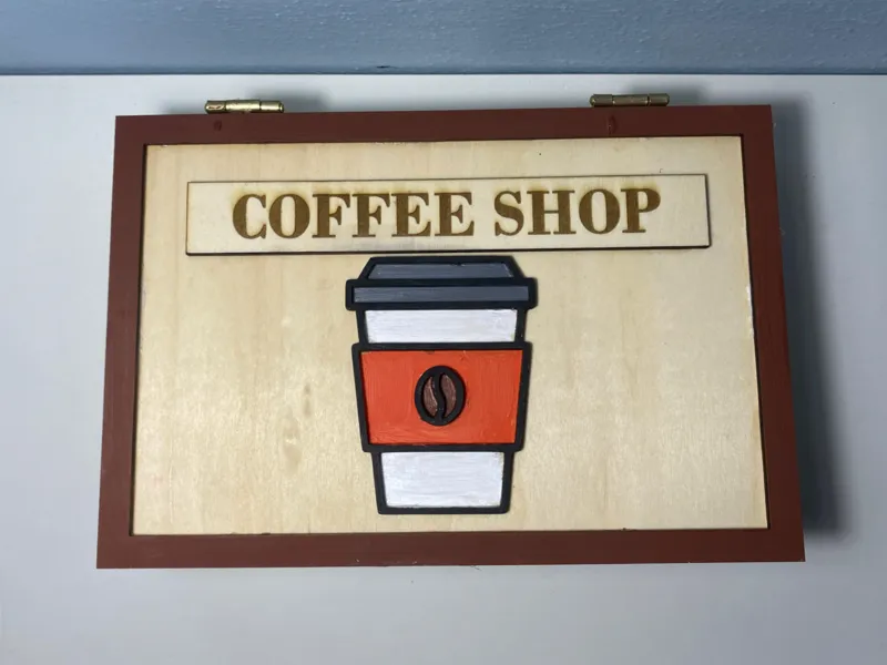Hand Painted Coffee Storage Box
