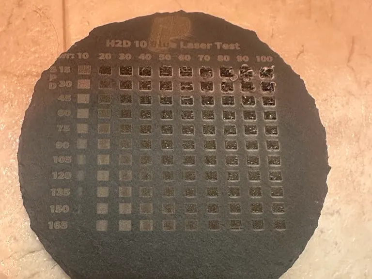 15-165mm/s H2D 10Wor40W Blue Laser Engraving Test 