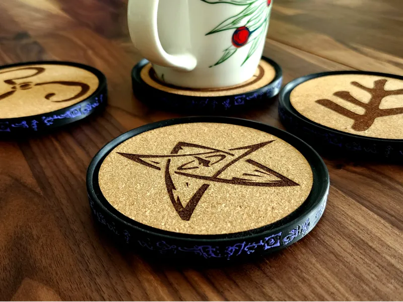 Lovecraftian Cork Coaster Insert