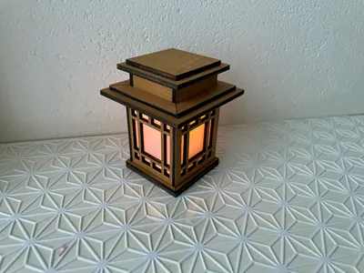 Japanese style rice paper lantern for tealight