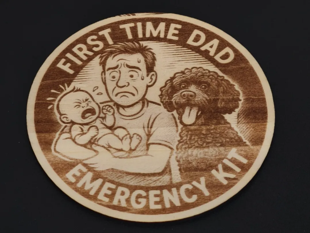 First Time Dad - Emergency Kit - Box Decoration by AP Engineering MakerWorld: Download Free 3D Models - 3D model önizlemesi