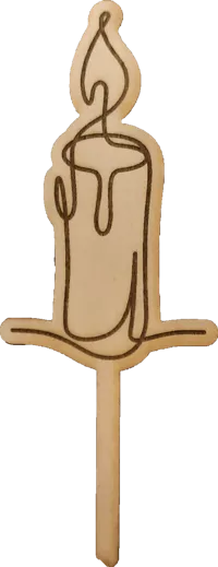 Wooden candle