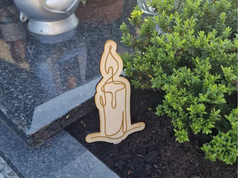 Wooden candle