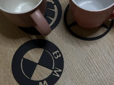 BMW, Škoda, Mercedes-Benz, Audi logo coasters