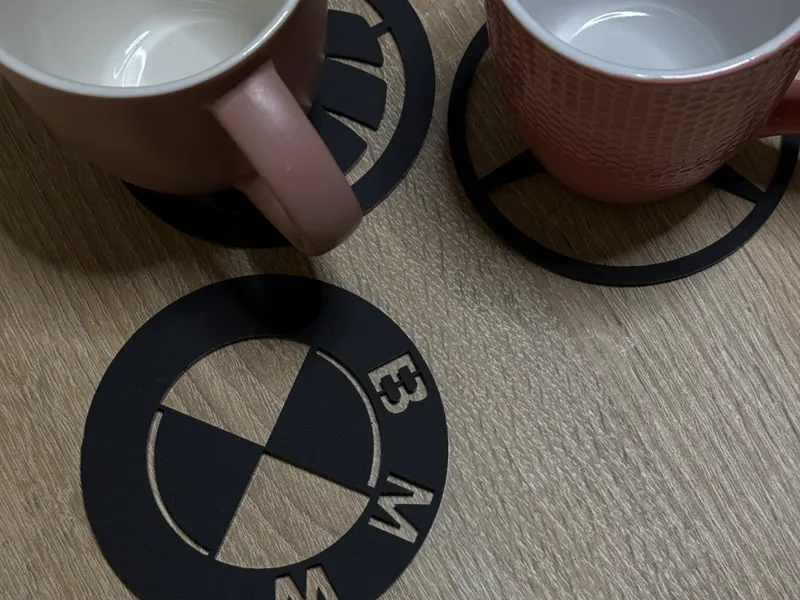 BMW, SKODA, MERCEDES, AUDI LOGO COASTER