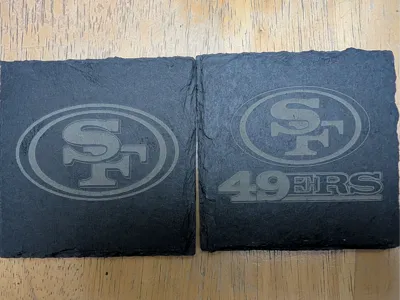 San Francisco 49ers Engraved Slate Coaster set