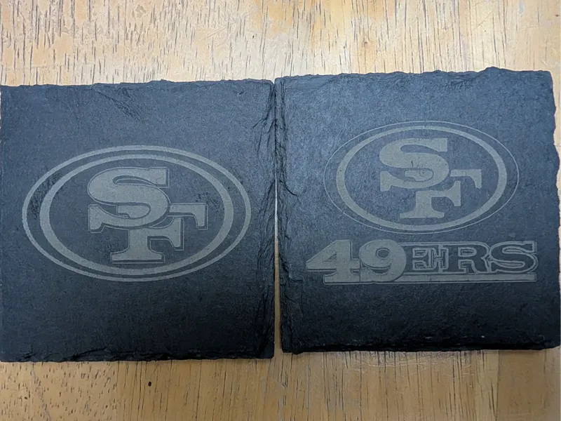 San Francisco 49ers Engraved Slate Coaster set