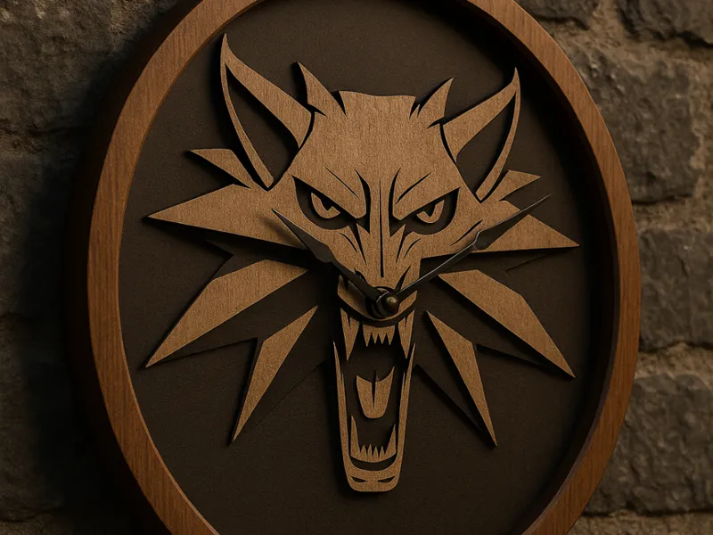The Witcher Wall Clock – Stylish Wooden Watch