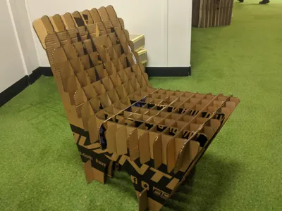 Sturdy Glue-Free Cardboard Chair