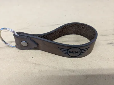 Mini Cooper S Leather Keychain