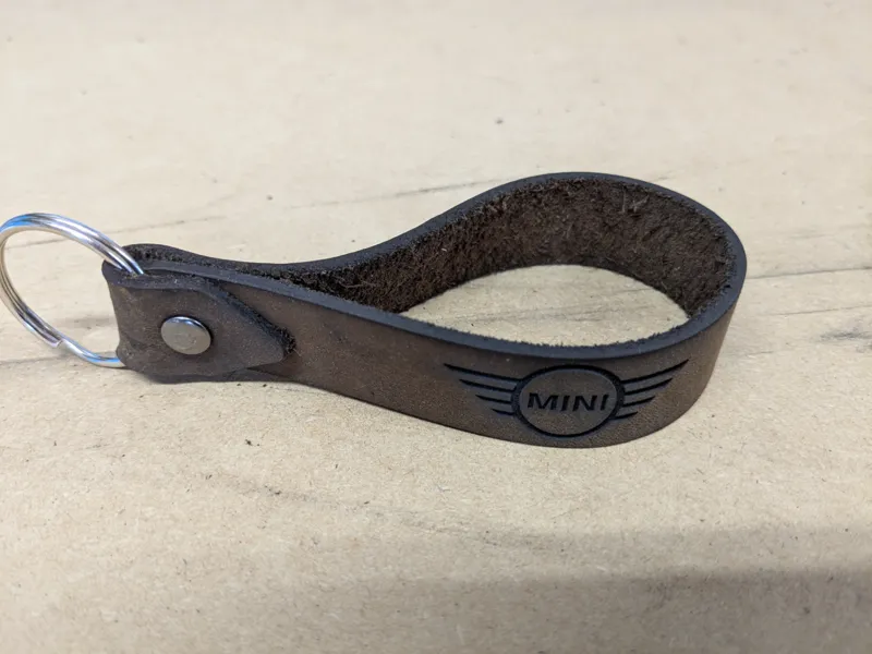 Mini Cooper S Leather Keychain