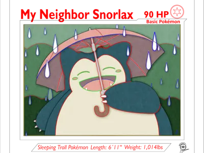 My neighbor Snorlax Pokemon Card