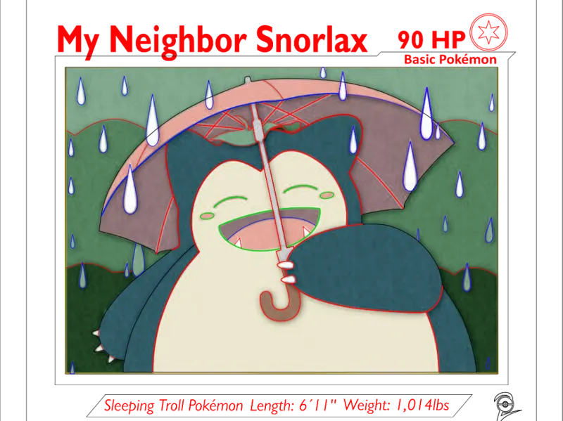 My neighbor Snorlax Pokemon Card